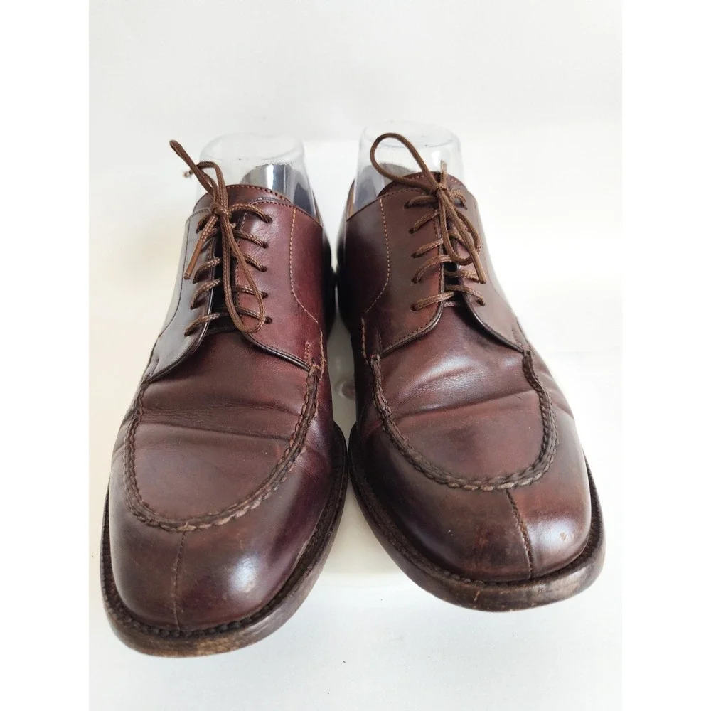 Cole Haan Derby Shoes 6.5 E Wide Leather Soles Lace Up Dress Split Toe Brown